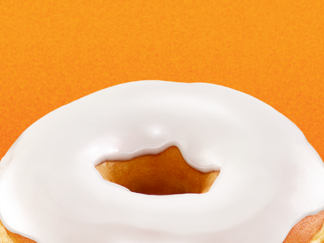 A vanilla frosted donut